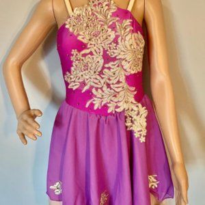 Pink and Gold Custom Dance Costume